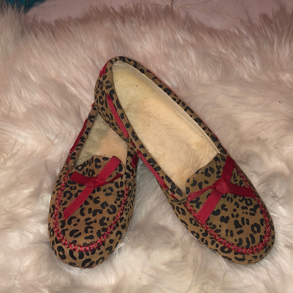 Cheetah print UGG moccasins